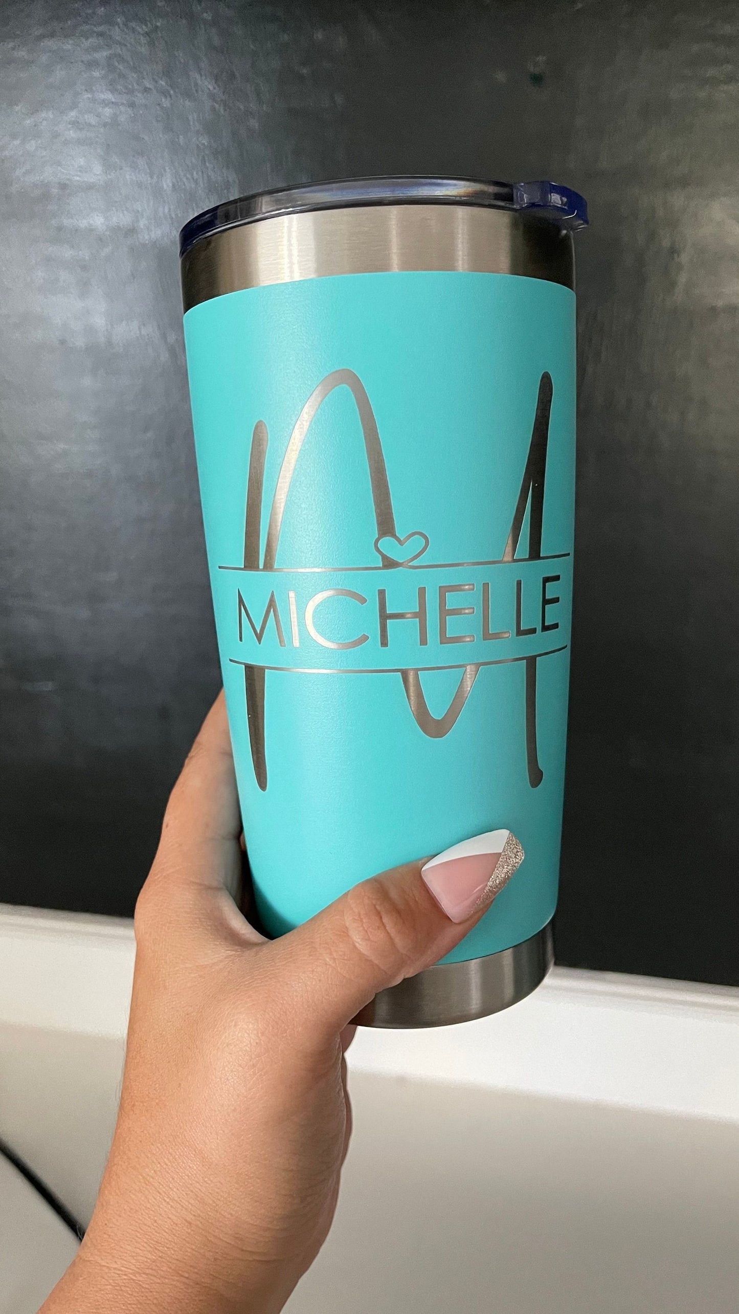 Monogram Insulated Tumbler| Custom Tumbler with Initial| Bridesmaid Gifts| Pretty Bridesmaid Gift Ideas| Personalized Bridesmaids Proposal