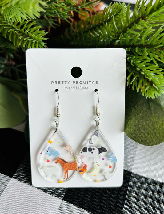 Farm Animals| Farmer’s Wife Earrings| Cow Earrings | Horse Earrings| Pig Earrings | Animal Theme Earrings| Farm Theme Accessories