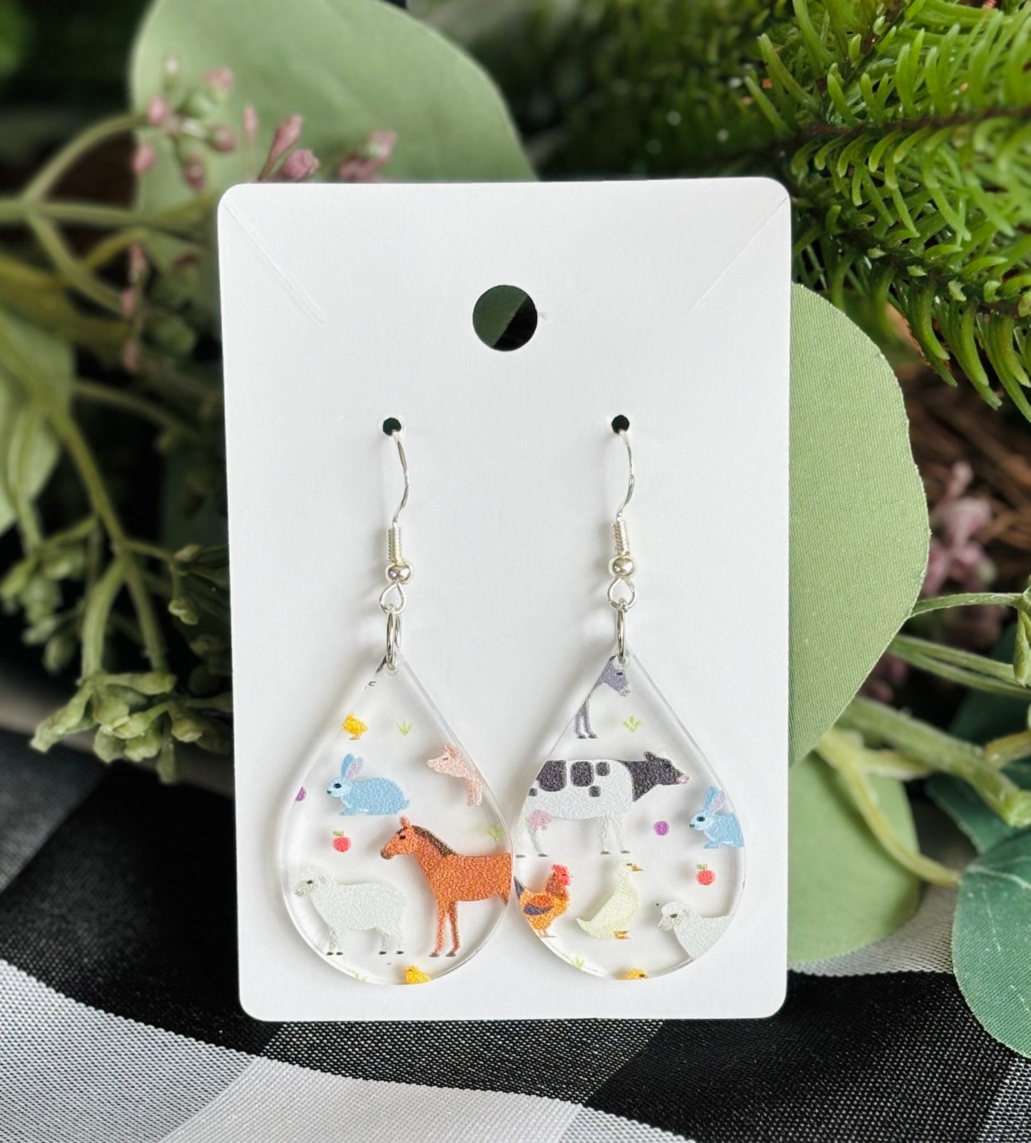 Farm Animals| Farmer’s Wife Earrings| Cow Earrings | Horse Earrings| Pig Earrings | Animal Theme Earrings| Farm Theme Accessories