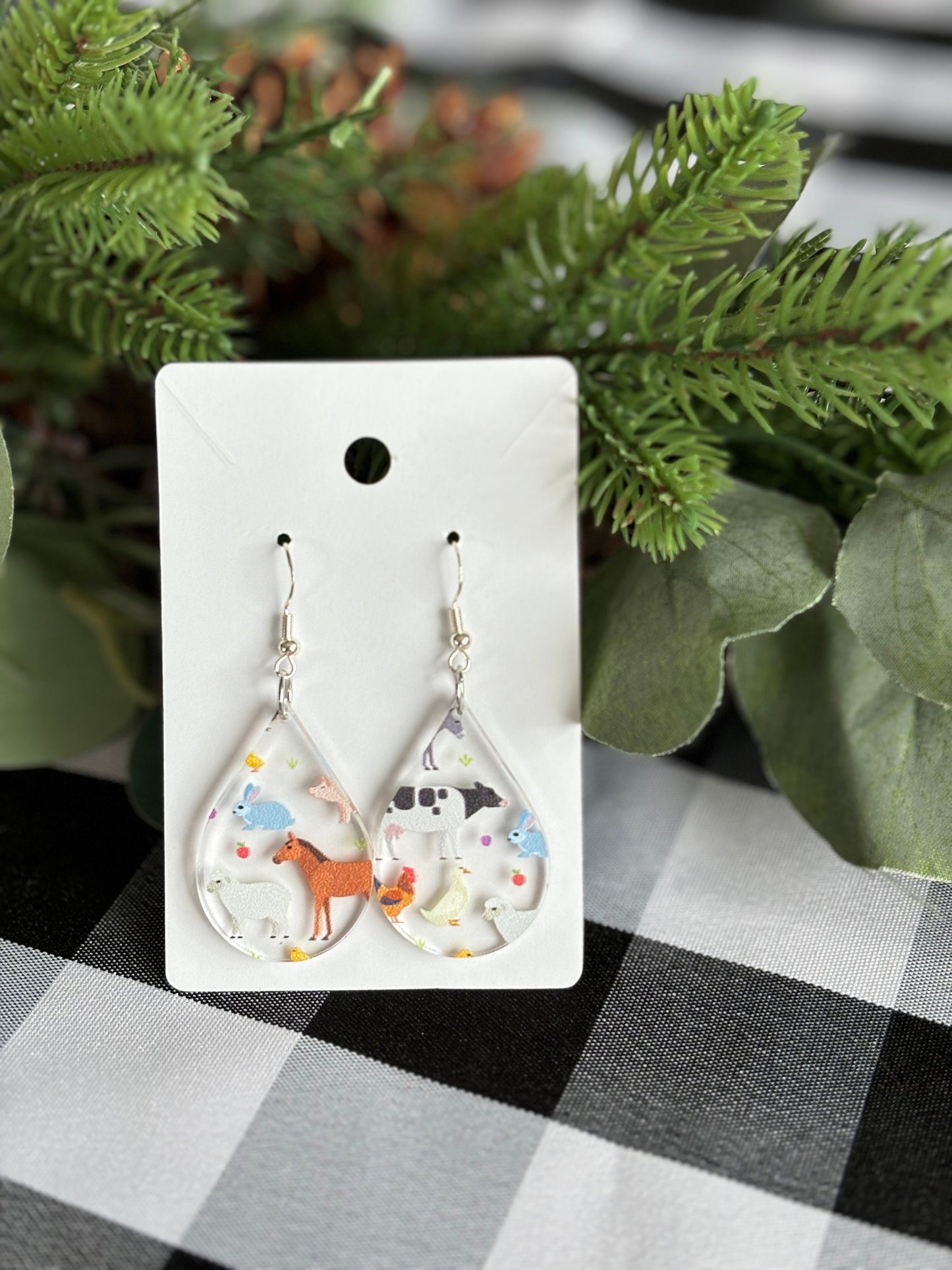 Farm Animals| Farmer’s Wife Earrings| Cow Earrings | Horse Earrings| Pig Earrings | Animal Theme Earrings| Farm Theme Accessories