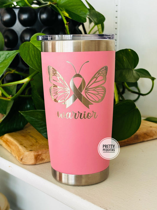 Cancer Gift| Gift for Cancer Warrior| Chemo Cup| Breast Cancer Cup| Personalized Warrior Gift| Survivor of Cancer