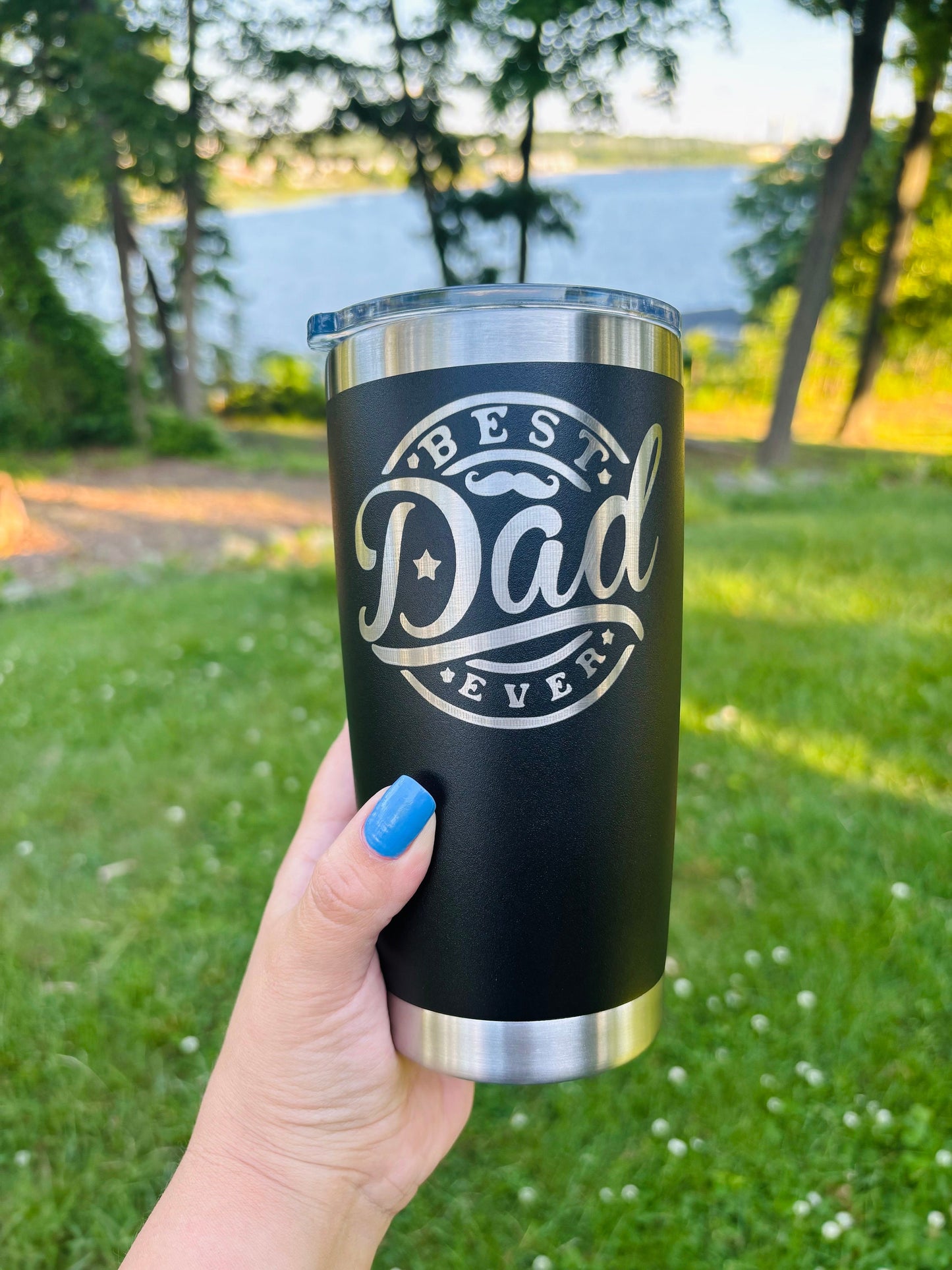 Dad|Best Dad| Best Dad Ever| Gift for Dad| Custom Tumbler| Fathers Day Gift| Gift for Dad| Black Tumbler| Tumbler for Dad