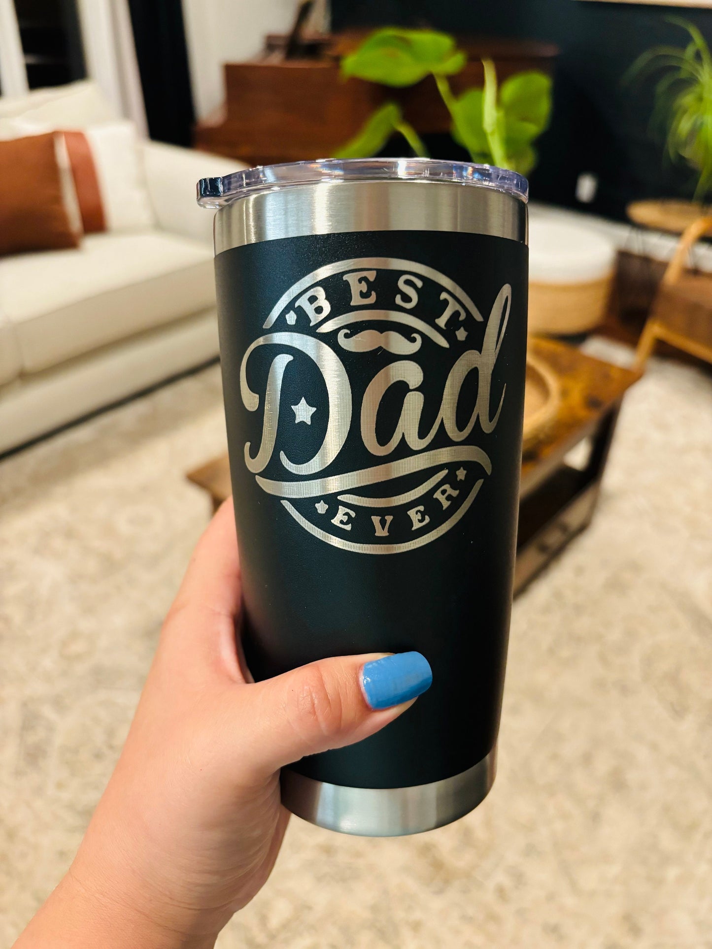 Dad|Best Dad| Best Dad Ever| Gift for Dad| Custom Tumbler| Fathers Day Gift| Gift for Dad| Black Tumbler| Tumbler for Dad