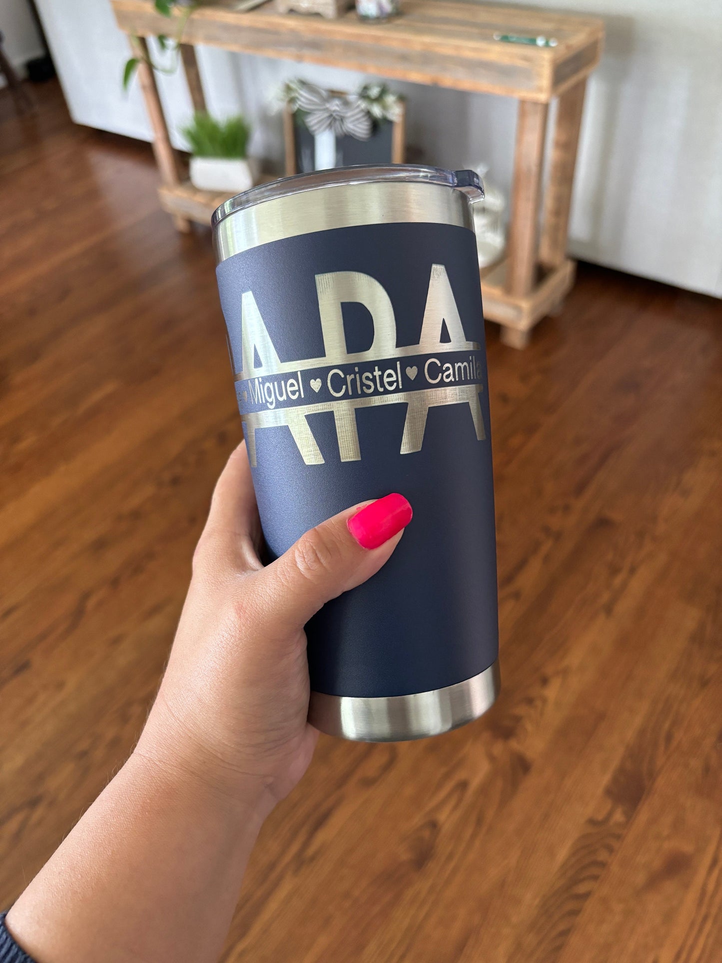 Dad Tumbler| Gift for Dad| Kids Names Tumbler|Papa with Kids Names Engraved