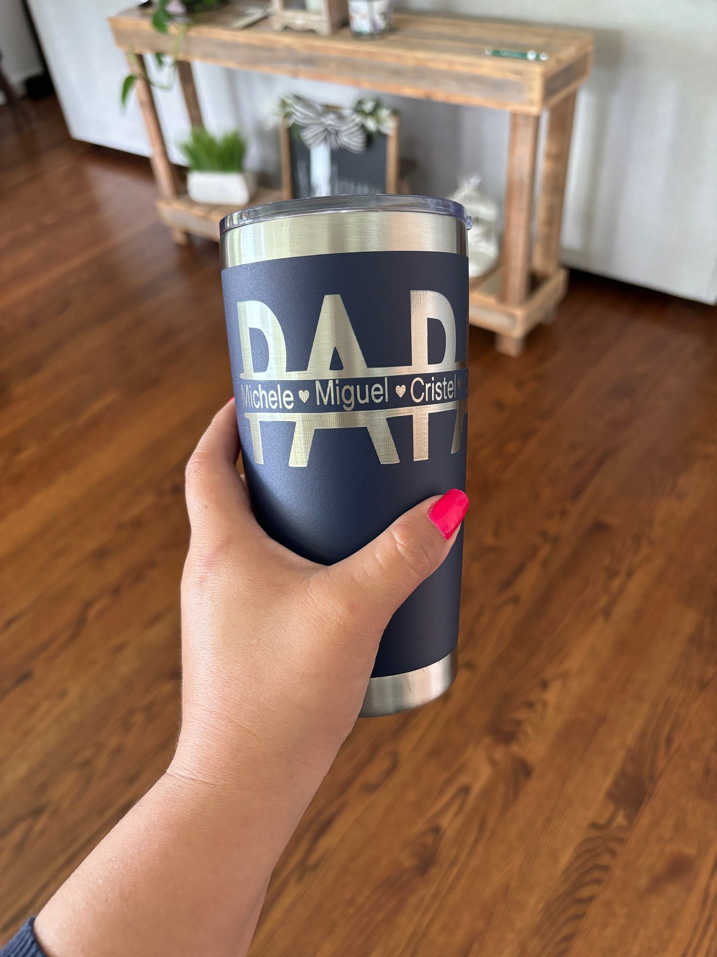 Dad Tumbler| Gift for Dad| Kids Names Tumbler|Papa with Kids Names Engraved