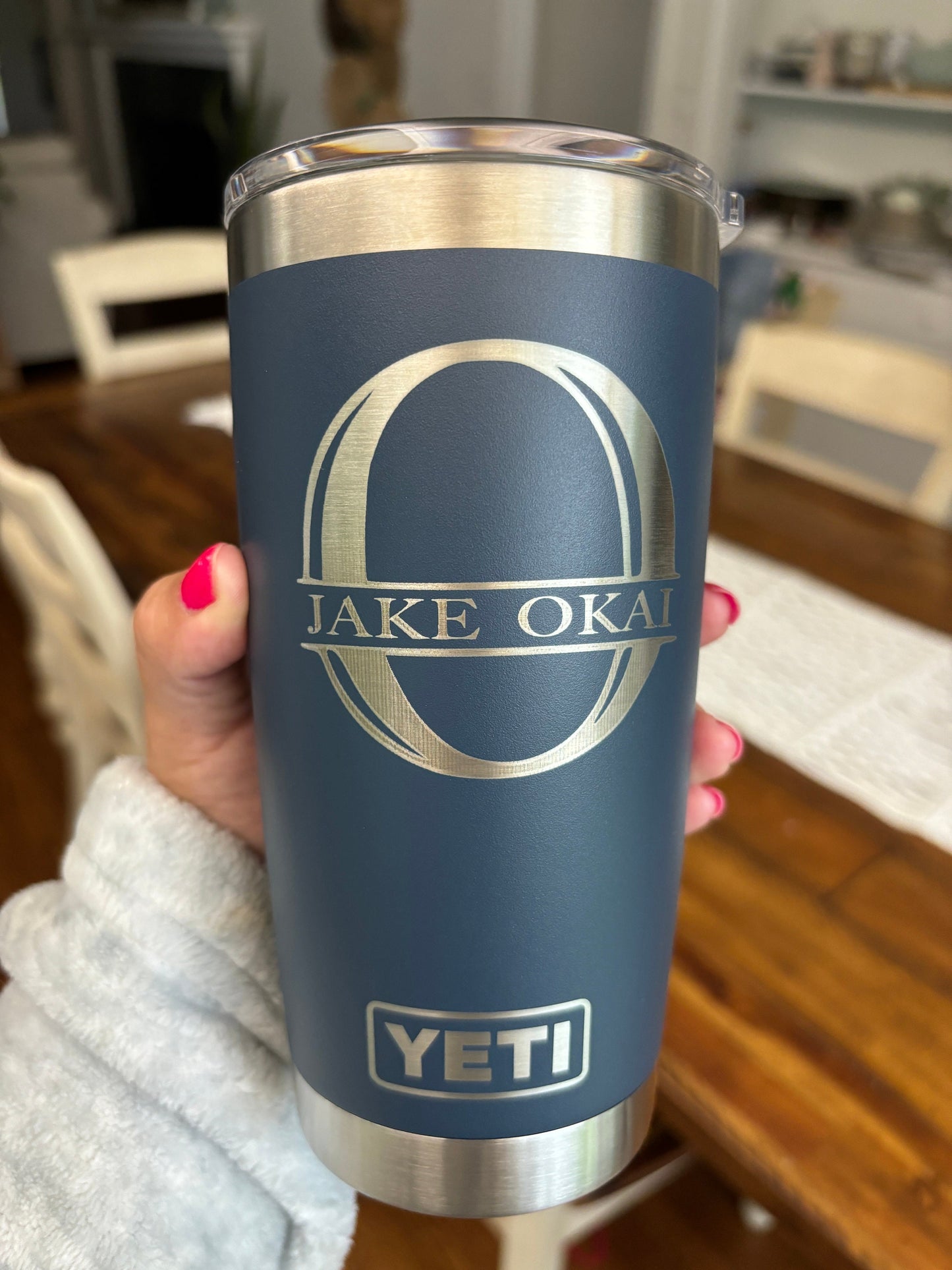 YETI 20 on.cup| Tumbler for Dad| Personalized Initial Tumbler| Stainless Steel Cup| Custom Insulated Tumbler|