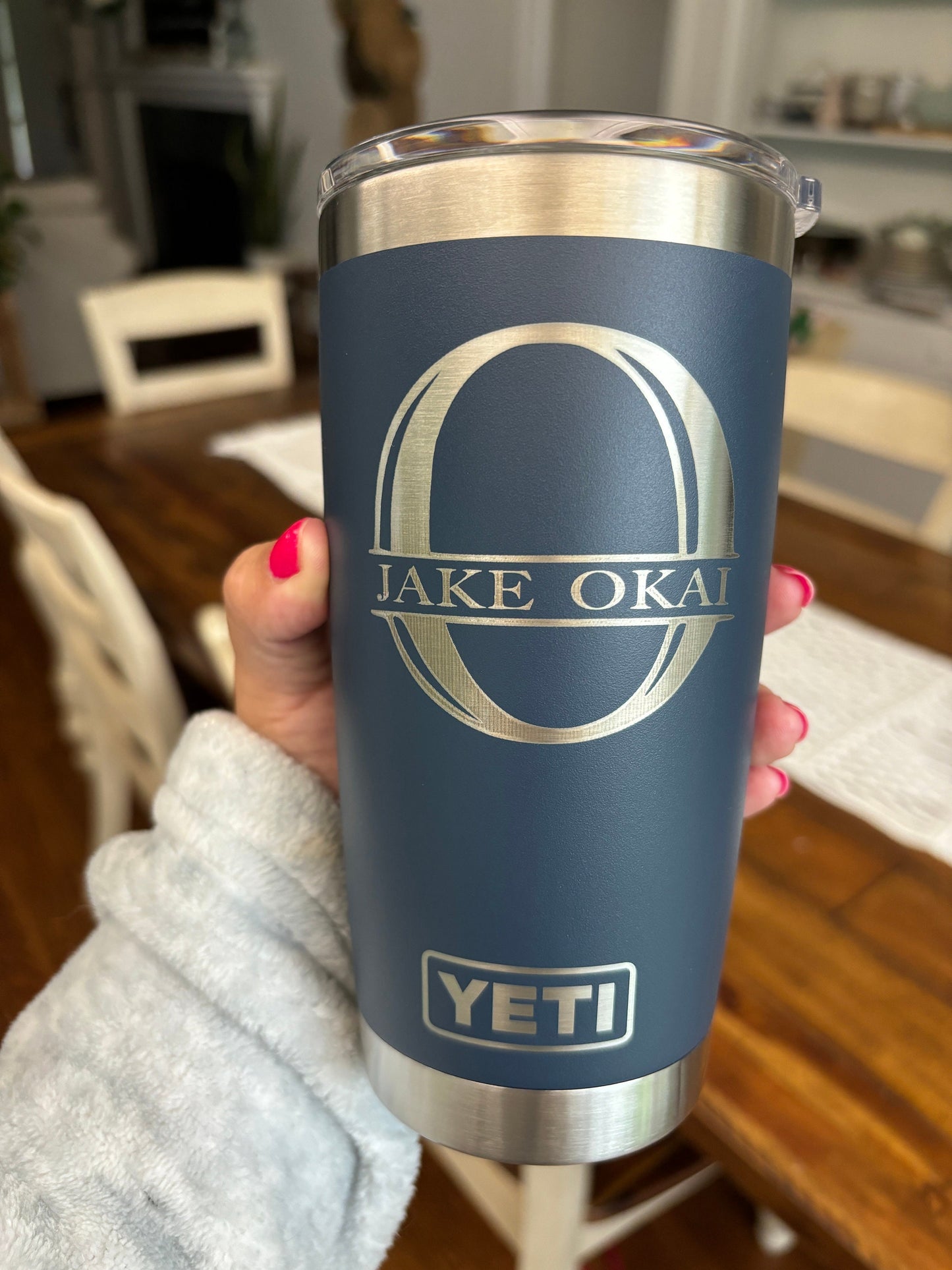 Cup with Initial | YETI 20 on.cup| Tumbler for Dad| Personalized Initial Tumbler| Stainless Steel Cup| Custom Insulated Tumbler|