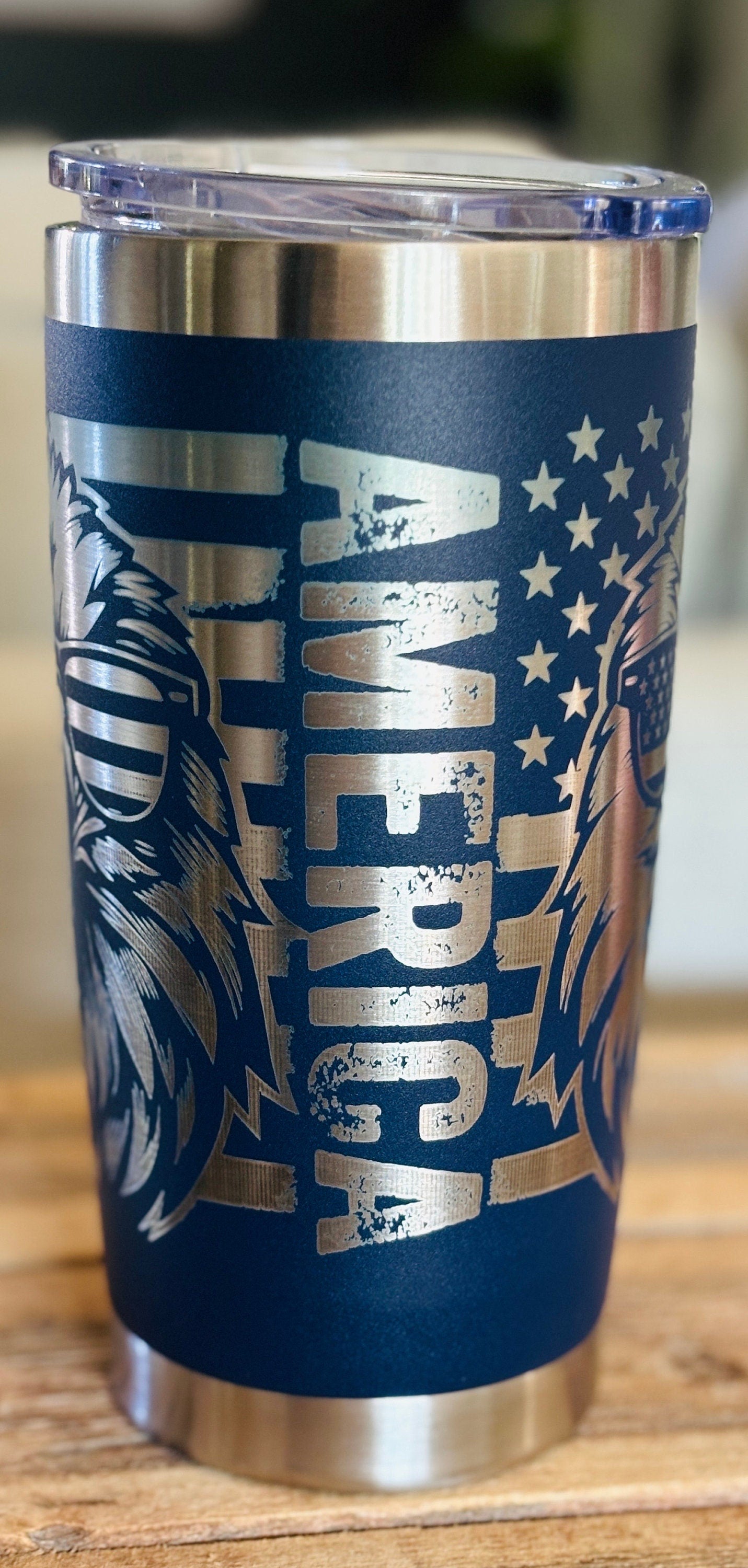 America Tumbler| American Eagle Tumbler| Merica Coffee Mug| Eagle and U.S.A Flag Tumbler| American Citizen| One Nation Under God