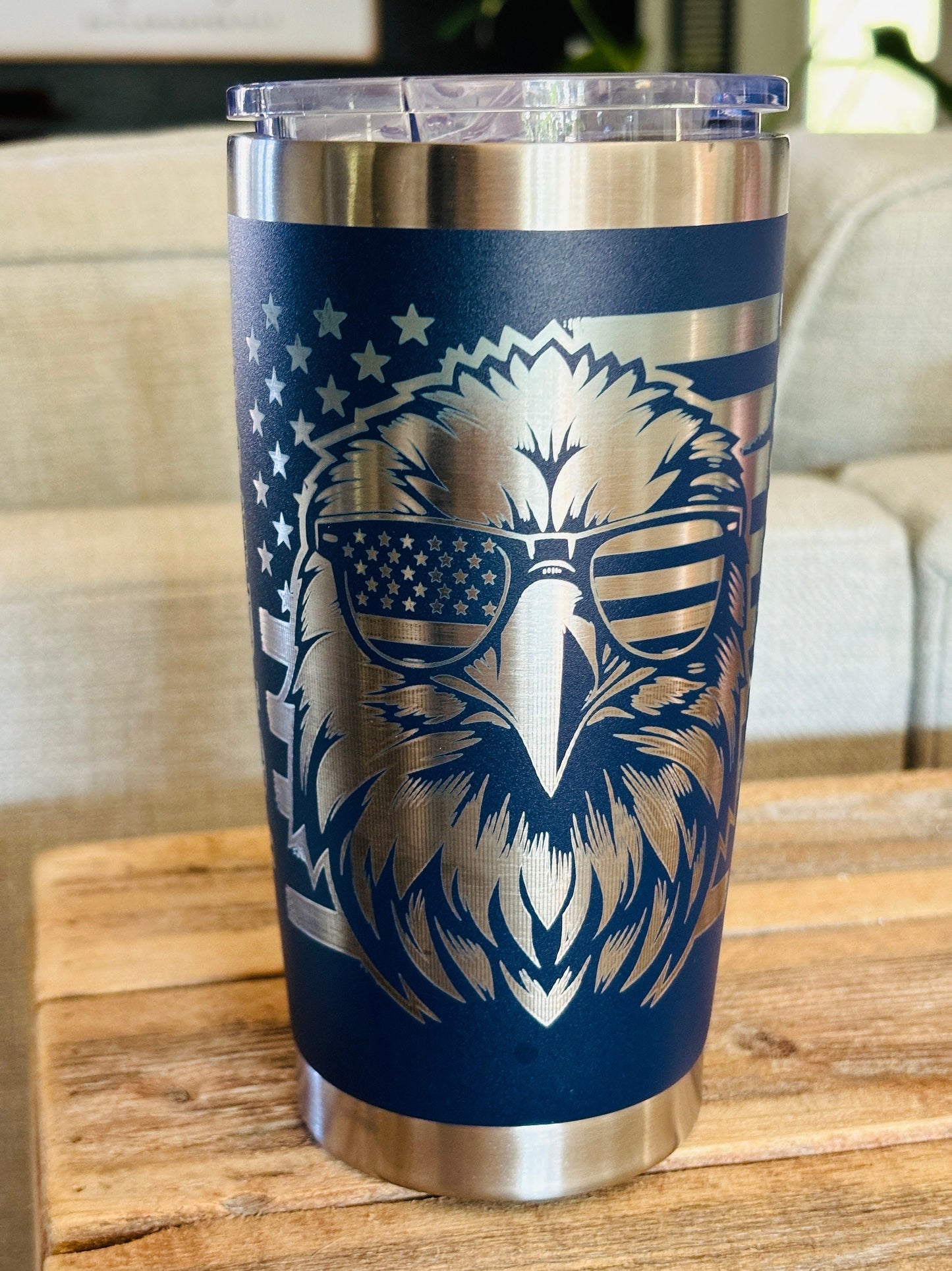 America Tumbler| American Eagle Tumbler| Merica Coffee Mug| Eagle and U.S.A Flag Tumbler| American Citizen| One Nation Under God