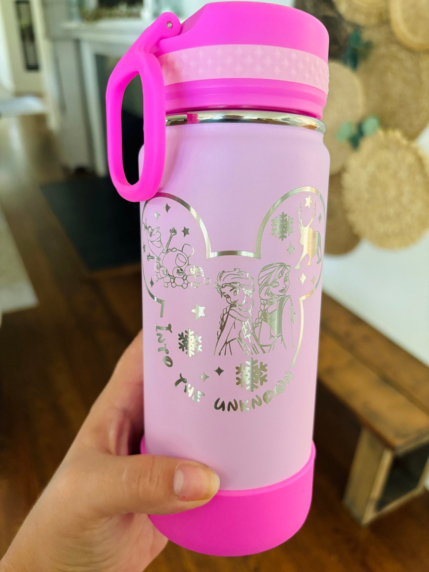 Frozen Water Bottle for School| Anna and Elsa  Water Bottle| 16oz. Stainless Steel Tumbler| Personalized Back to School|